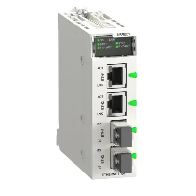 BMXNRP0201 - Fiber Converter Sm/lc 2ch 100mb - Schneider Electric