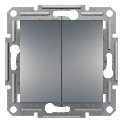 EPH0300162 - Asfora 2-circuit Switch Steel - Schneider Electric