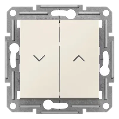 EPH1370123 - Asfora Roller Bld Push-btn W/o Frm Cream - Schneider Electric
