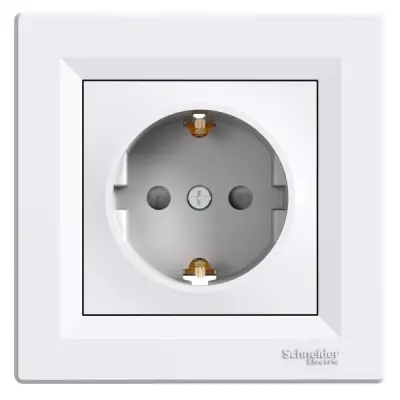 EPH2900221 - Asfora Side-e. Socket Out. W/shtr White - Schneider Electric