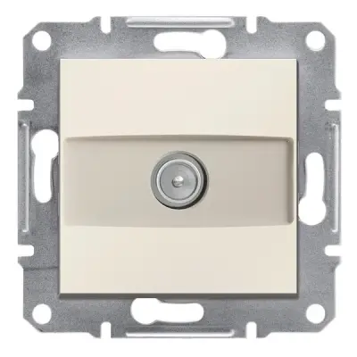 EPH3270323 - Asfora Tv Skt Intermdt 8db W/o Frm Cream - Schneider Electric