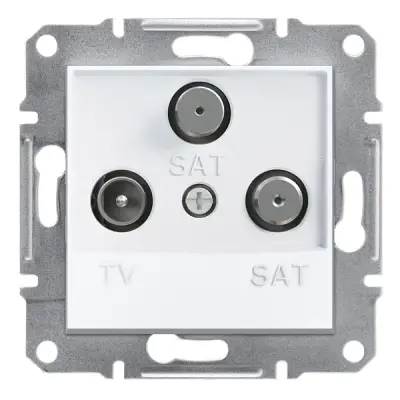 EPH3670121 - Asfr Tv/sat/sat Skt End 1db W/o Frm Wht - Schneider Electric