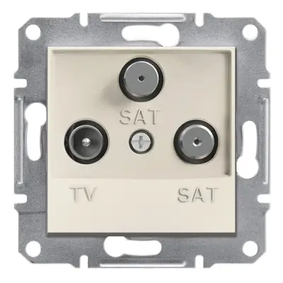 EPH3670123 - Asfr Tv/sat/sat Skt End 1db W/o Frm Crm - Schneider Electric