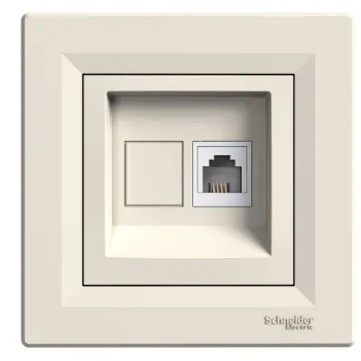 EPH4100123 - Asfora Rj11 Telephone Socket Cream - Schneider Electric