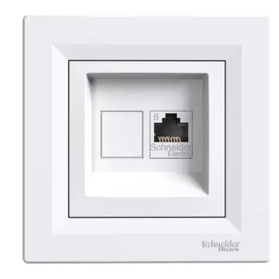 EPH4700121 - Asfora Rj45 Cat6 Utp Data Socket White - Schneider Electric