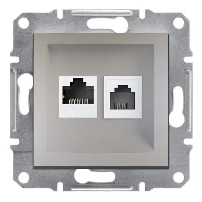 EPH5200169 - Asfora Rj45+rj11 Cat6 Utp Data Skt Bronz - Schneider Electric