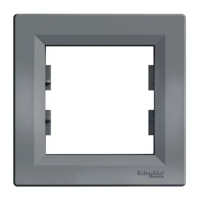 EPH5800162 - Asfora 1-gang Horizontal Frame Steel - Schneider Electric