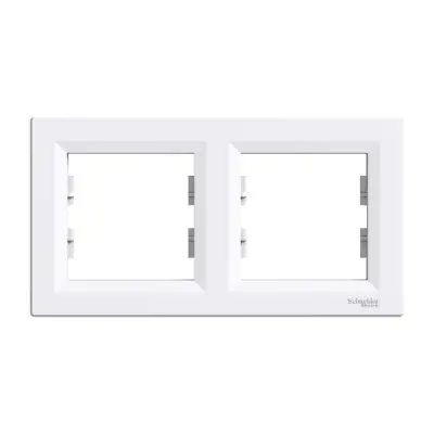 EPH5800221 - Asfora 2-gang Horizontal Frame White - Schneider Electric