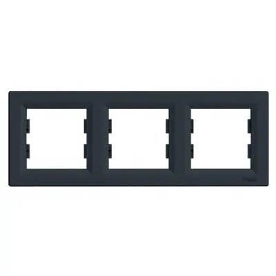 EPH5800371 - Asfora 3-gang Horizontal Frame Ant - Schneider Electric