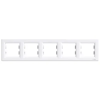 EPH5800521 - Asfora 5-gang Horizontal Frame White - Schneider Electric