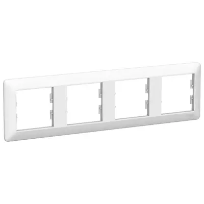EPH5805421 - Asfora Em 4-gang Horizontal Frame White - Schneider Electric