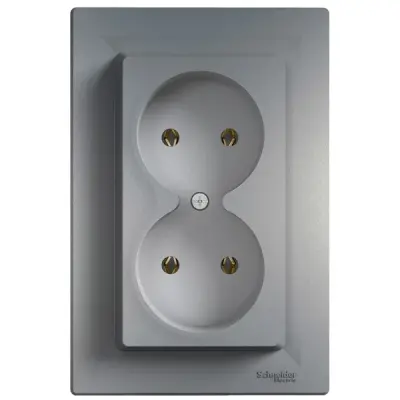 EPH9700262 - Asfora Double So Pl Std Steel - Schneider Electric