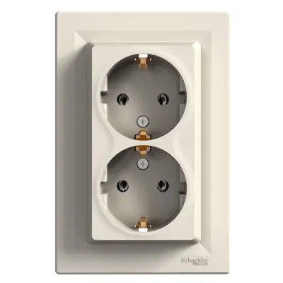 EPH9900123 - Asfora Side-e. Double S.o 16a Pl Std Crm - Schneider Electric