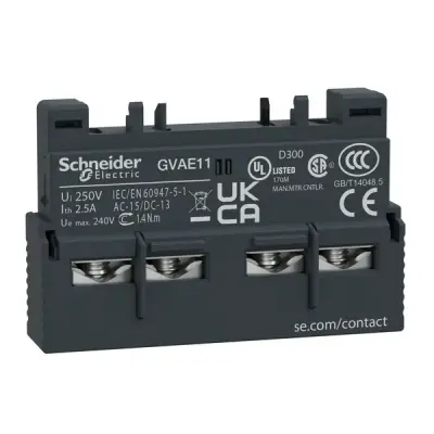 GVAE11 - Tesys Gv2 & Gv3 - Aux Contact - 1 No + 1 - Schneider Electric