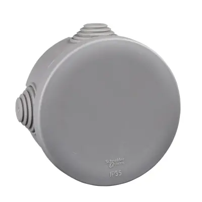 IMT35094 - Junction Box Round +80x40 Grey - Schneider Electric