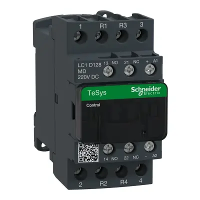 LC1D128MD - 4p Cont 25a Ac-1 (2no 2nc - Schneider Electric