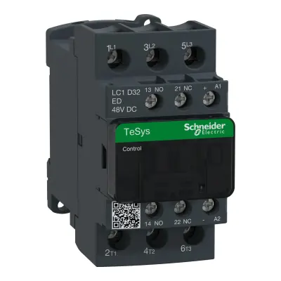 LC1D32ED - Tesys D Contactor 3p Ac3 32a 48v Dc Coil - Schneider Electric