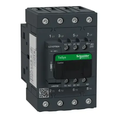 LC1DT80ABD - Tesys D Contactor 4p Ac1 80a 24v Dc Coil - Schneider Electric