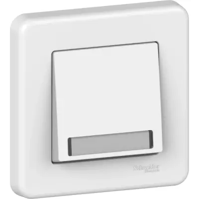 LNA1601521 - Leona Push-btn W/loc.l. & Label-hold Wht - Schneider Electric