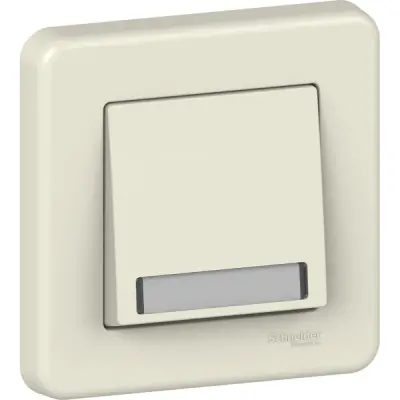 LNA1601523 - Leona Push-btn W/loc.l. & Label-hold Crm - Schneider Electric