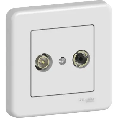 LNA3300121 - Leona Tv/r Skt Intermdt 7db Socket White - Schneider Electric
