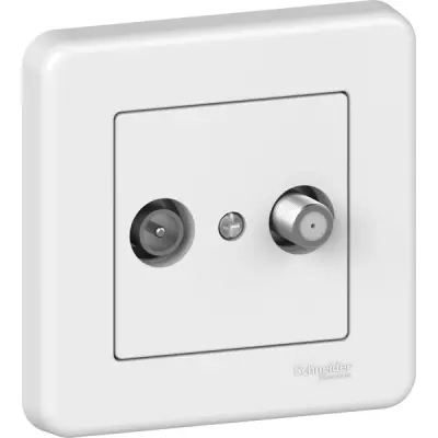 LNA3400121 - Leona Tv/sat Ending 1db Socket White - Schneider Electric