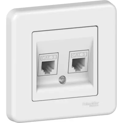 LNA4200121 - Leona Double Rj11 4 Contacts White - Schneider Electric