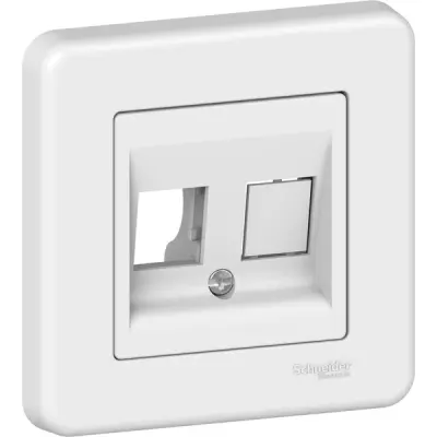 LNA4401121 - Leona Double Data Socket Cover White - Schneider Electric