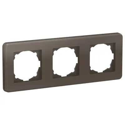 LNA5800325 - Leona 3-gang Horizontal Frame Anthracite - Schneider Electric