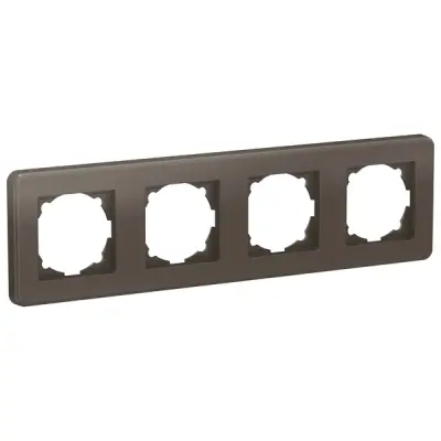 LNA5800425 - Leona 4-gang Horizontal Frame Anthracite - Schneider Electric