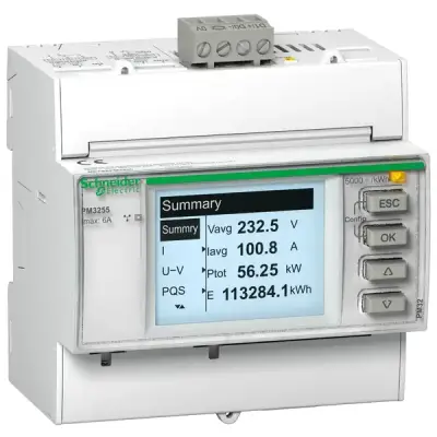 METSEPM3250 - Din Rail Power Meter Modbus - Schneider Electric