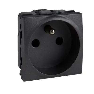 MGU3.039.12 - Unica Pin-e. S.o. W/ Shut. 2m Graphite - Schneider Electric