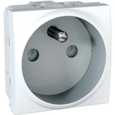 MGU3.039.18 - Unica Pin-e. S.o. W/ Shut. 2m White - Schneider Electric