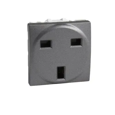 MGU3.045.12 - İngiliz Tipi Priz, 13a, 2p+t, Grafit - Schneider Electric