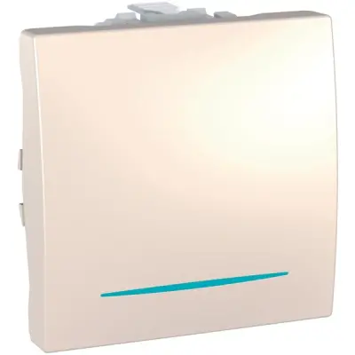 MGU3.203.25N - Unica Two-way Sw. W/loc.light 2m Ivory - Schneider Electric
