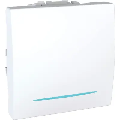 MGU3.205.18N - Unica Interm. Sw. W/loc.light 2m White - Schneider Electric