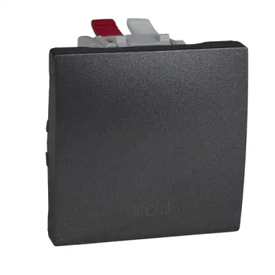 MGU3.206.12C - Unica Push-button W/bell Sym 2m Graphite - Schneider Electric