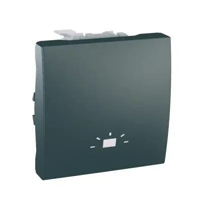 MGU3.206.12L - Unica Push-button W/lght Sym 2m Graphite - Schneider Electric