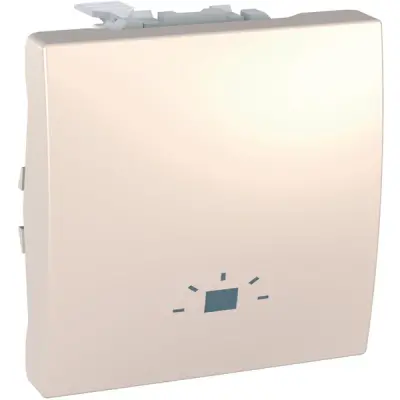 MGU3.206.25L - Unica Push-button W/lght Sym 2m Ivory - Schneider Electric