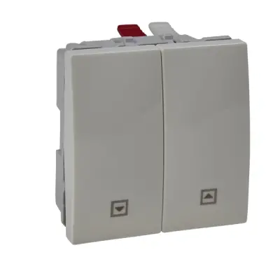 MGU3.207.25 - Unica Blind Push-button 2m Ivory - Schneider Electric