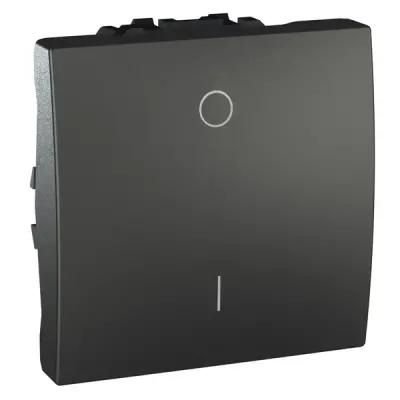 MGU3.262.12 - Unica Double-pole Switch 16a Graphite - Schneider Electric