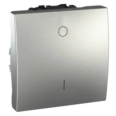 MGU3.262.30 - Unica Double-pole Switch 16a Alum - Schneider Electric