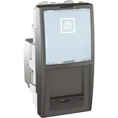 MGU3.420.12 - Unica Rj45 Data Socket Cat5e Utp 1m Grph - Schneider Electric