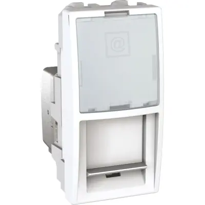 MGU3.424.18 - Unica Rj45 Data Socket Cat6 Utp 1m White - Schneider Electric
