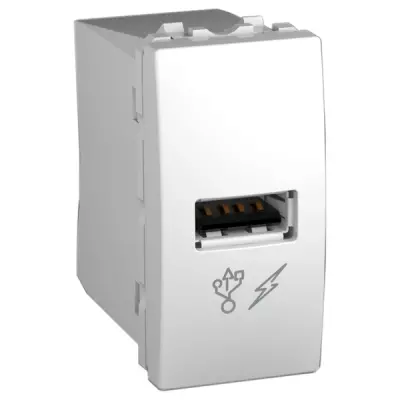 MGU3.428.18 - Unica Usb Charger 1a 1m White - Schneider Electric