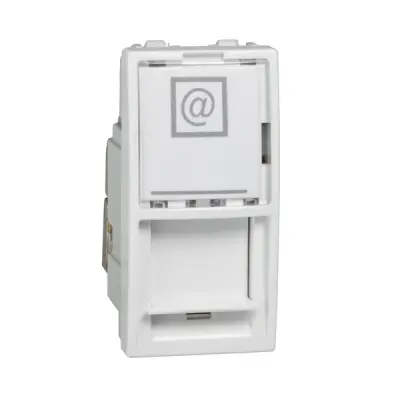 MGU3.446.18 - Unica Rj45 Data Sckt Cat6a Stp 1m White - Schneider Electric