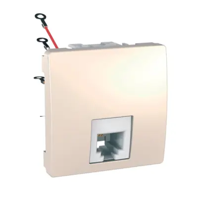MGU3.492.25 - Unica Rj11 4-contacts Socket 2m Ivory - Schneider Electric