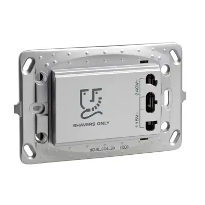 MGU5.064.30 - Unica Shaver Socket 3m Alum - Schneider Electric