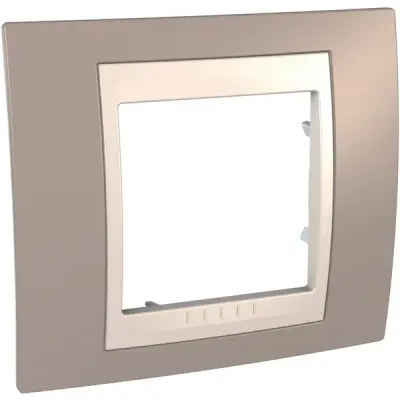 MGU6.002.574 - Unica Plus 1g Frame Mink-ivory - Schneider Electric
