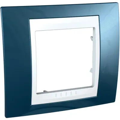 MGU6.002.854 - Unica Plus 1g Frame Glacial Blue-white - Schneider Electric